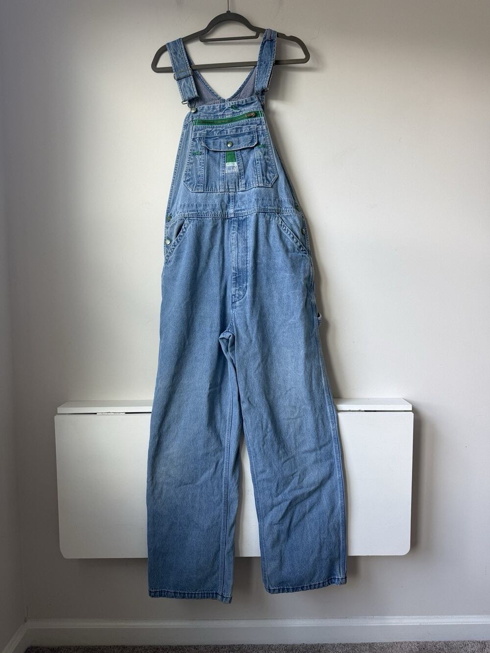 Vtg Liberty Overalls Mens 36x32 Blue Denim Bib Workwear Carpenter Made In Russia